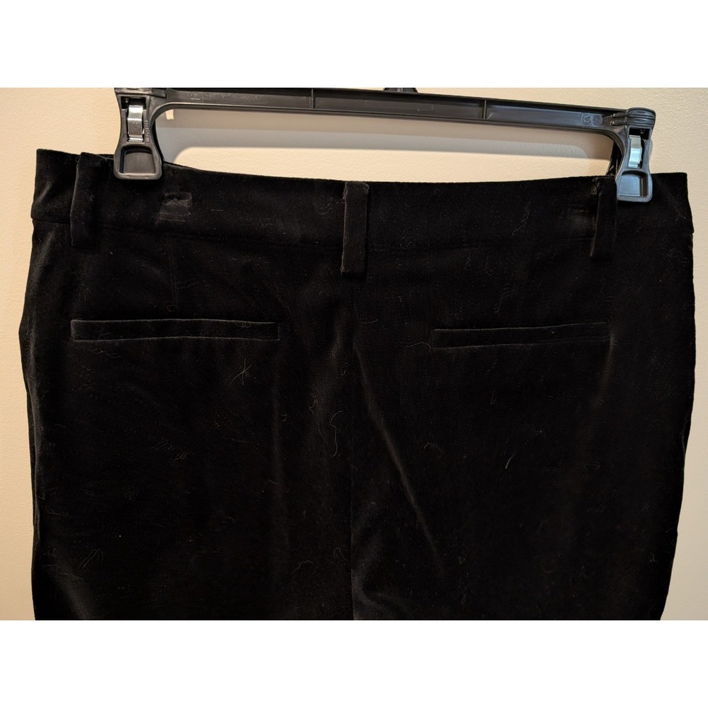 Lauren Ralph Lauren Black‎ Label High Rise Stretch Velvet  Trouser SIZE 4 Black - Picture 7 of 16